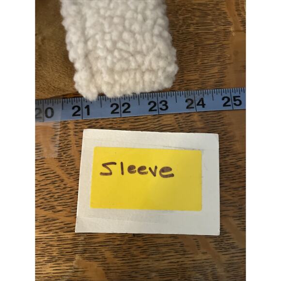 Old Navy Women’s Faux Brown Suede Shearling Jacket XL Vegan Western Boho Cozy - Picture 9 of 12